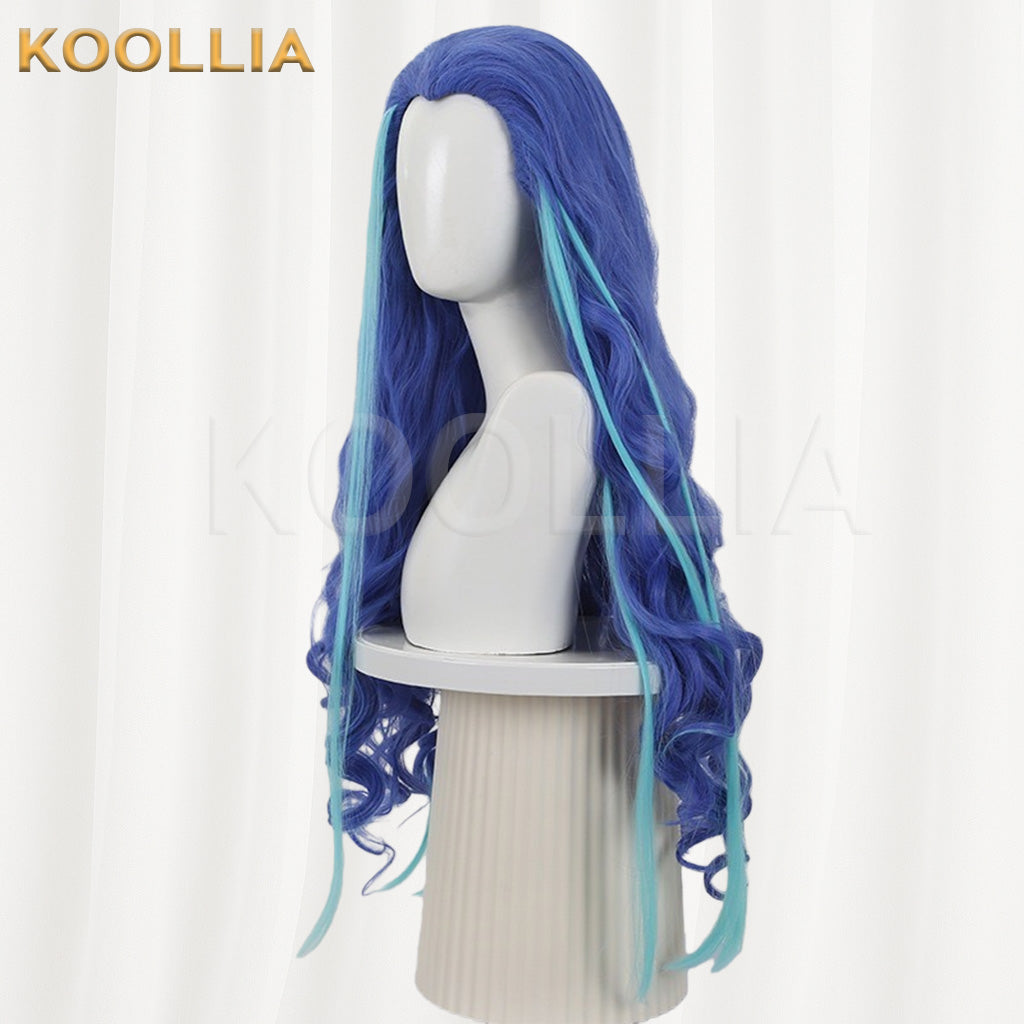 Ne Zha Ao Run Blue Highlight Basic Wig