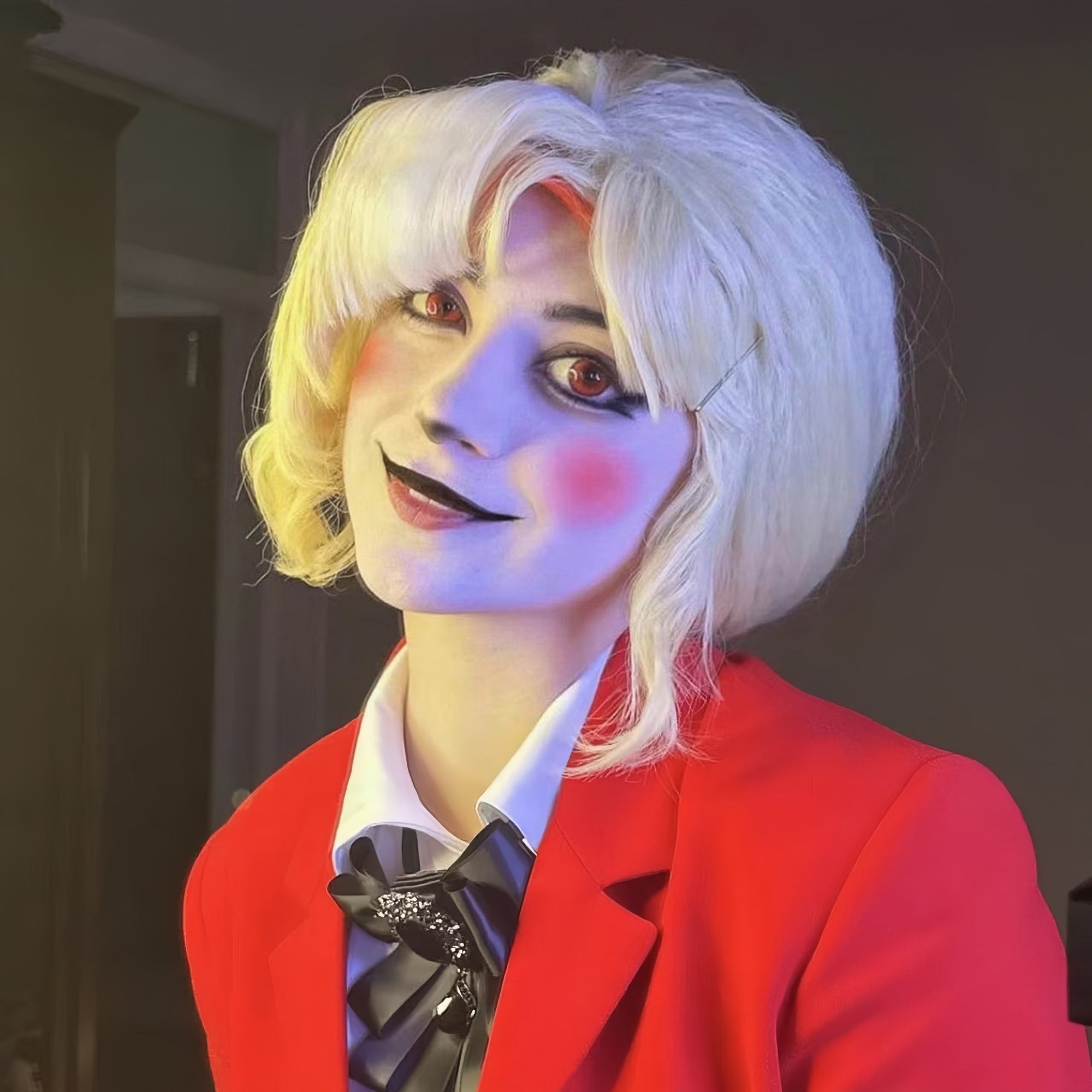 Hazbin Hotel Charlie Morningstar Lange gelbe Haare Basic Perücke
