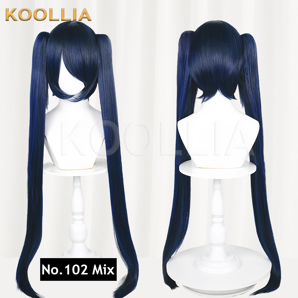 All-purpose Wig Hatsune Miku Twintails With Tiger Mouth Clip