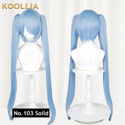 All-purpose Wig Hatsune Miku Twintails With Tiger Mouth Clip