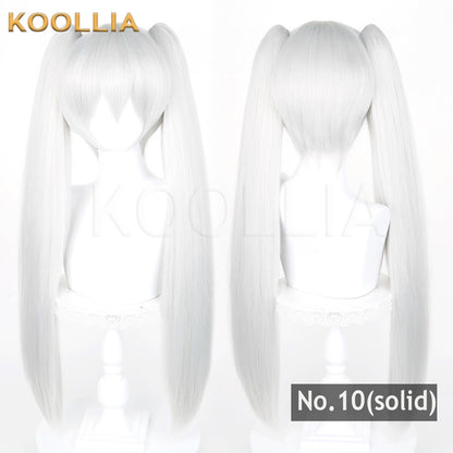 All-purpose 80cm Thick Fluffy Corn Fiber Twin Ponytails with Tiger Mouth Clips