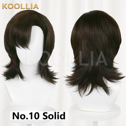 All-purpose Wig Matte Wolf Cut Wig with Side Parting