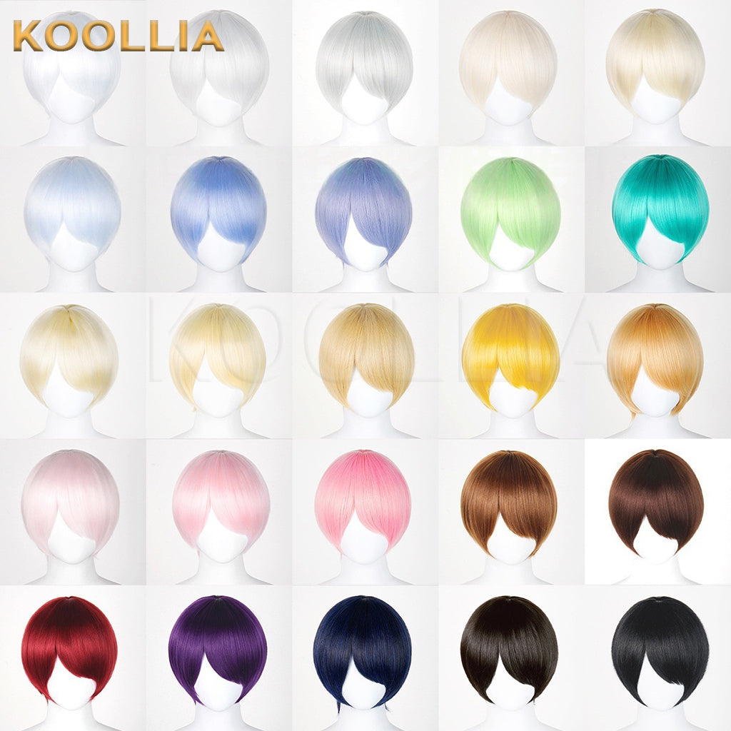 All-purpose 30cm Fluffy Mixed Fiber Short Hair Heat Resistant Basic Wig