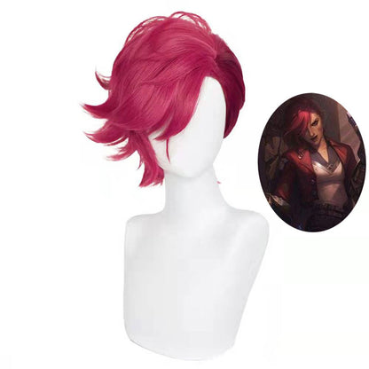 League of Legends & Arcane Vi Short  Hair Basic Wig