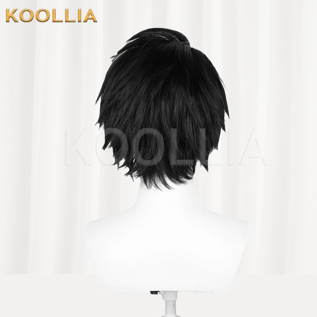 Death Note L Lawliet Black Short Messy Layered Basic Wig
