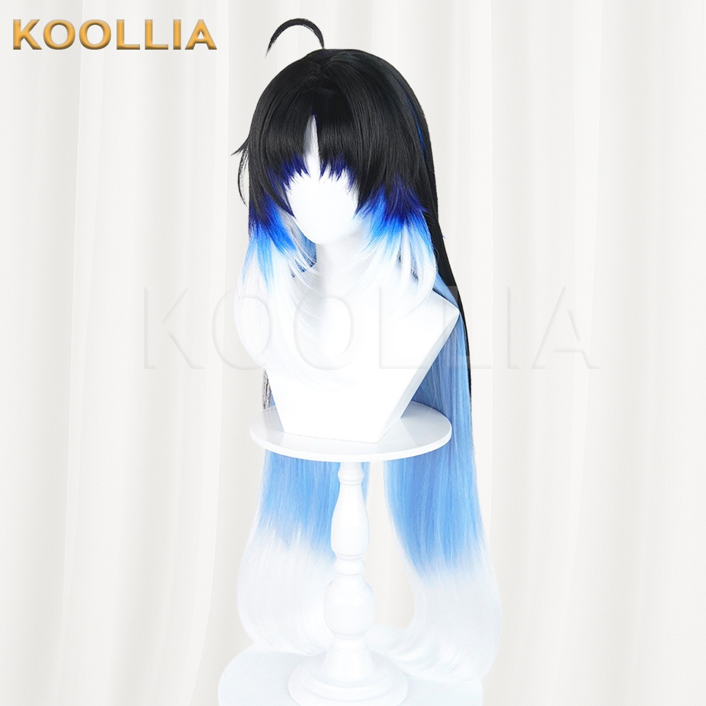 Wuthering Waves Yangyang Black To Blue White Ombre Basic Wig