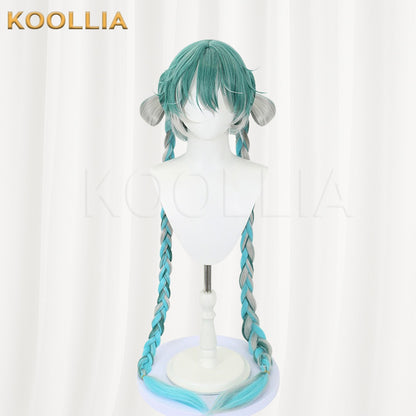 Virtuelle Sängerin Miku Perücke Waschbär Baby Lange Grüne Haare Basic Perücke