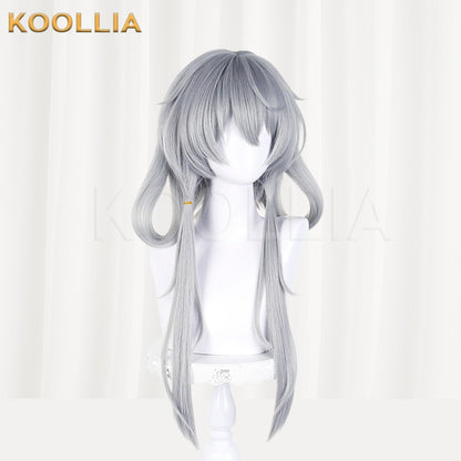 Vsinger Luo Tianyi Light Silver Grey Long Curved Fringe Basic Wig