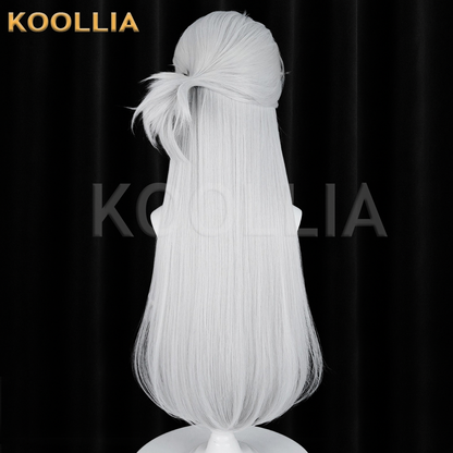 Under the Night Wild Wolf Solid Silver White Basic Wig