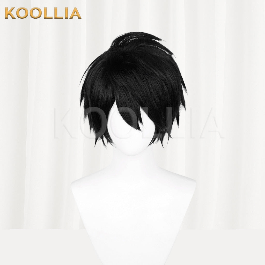 Death Note L Lawliet Black Short Messy Layered Basic Wig