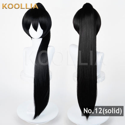 All-purpose 80cm Thick Fluffy Corn Fiber Ponytail with Tiger Mouth Clip