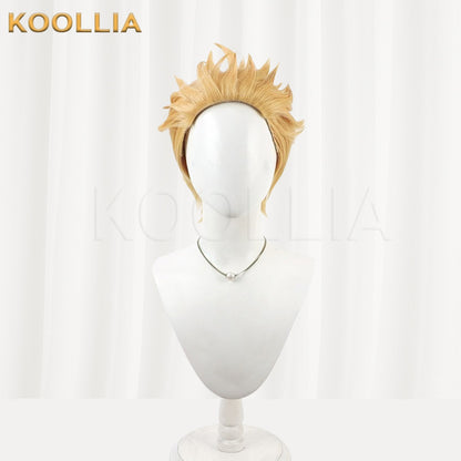 Gachi Akuta Enji Golden Textured Root Spiky Basic Wig