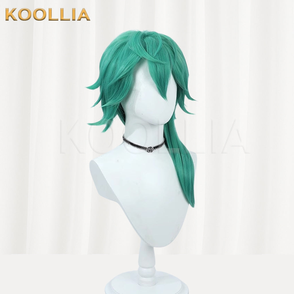 League of Legends & Heartsteel Ezreal Emerald Green Multi-Layered Spiky Basic Wig