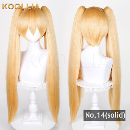 All-purpose 80cm Thick Fluffy Corn Fiber Twin Ponytails with Tiger Mouth Clips