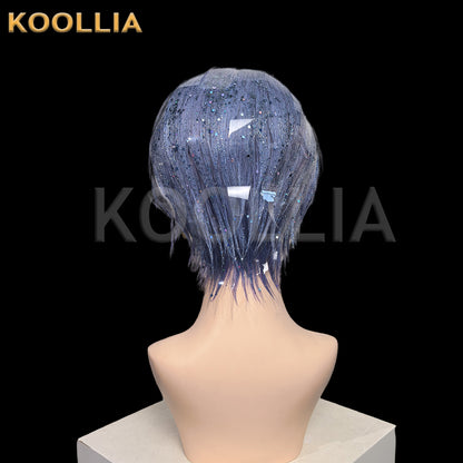 Panty & Stocking with Garterbelt Kneesocks Short Purple Hair Styled Basic Wig