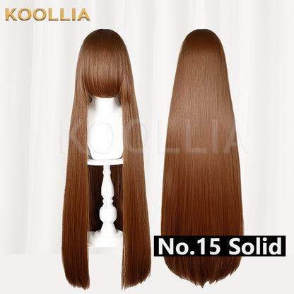 Thickened High-Density 100cm All-Purpose Long Straight Wig（Around 600g）
