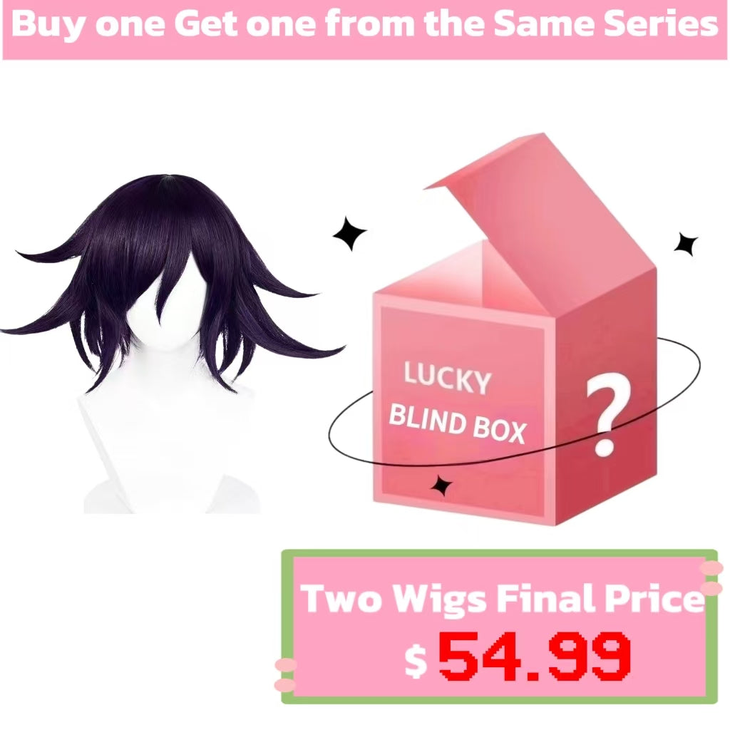 Danganronpa Kokichi Oma Short Purple Hair Basic Wig