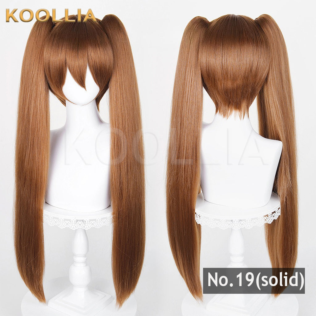 All-purpose 80cm Thick Fluffy Corn Fiber Twin Ponytails with Tiger Mouth Clips