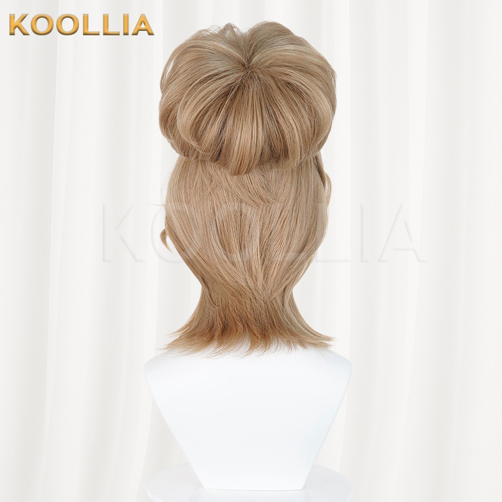 Identity V Air Force Light Milk Tea Linen Gold Basic Wig