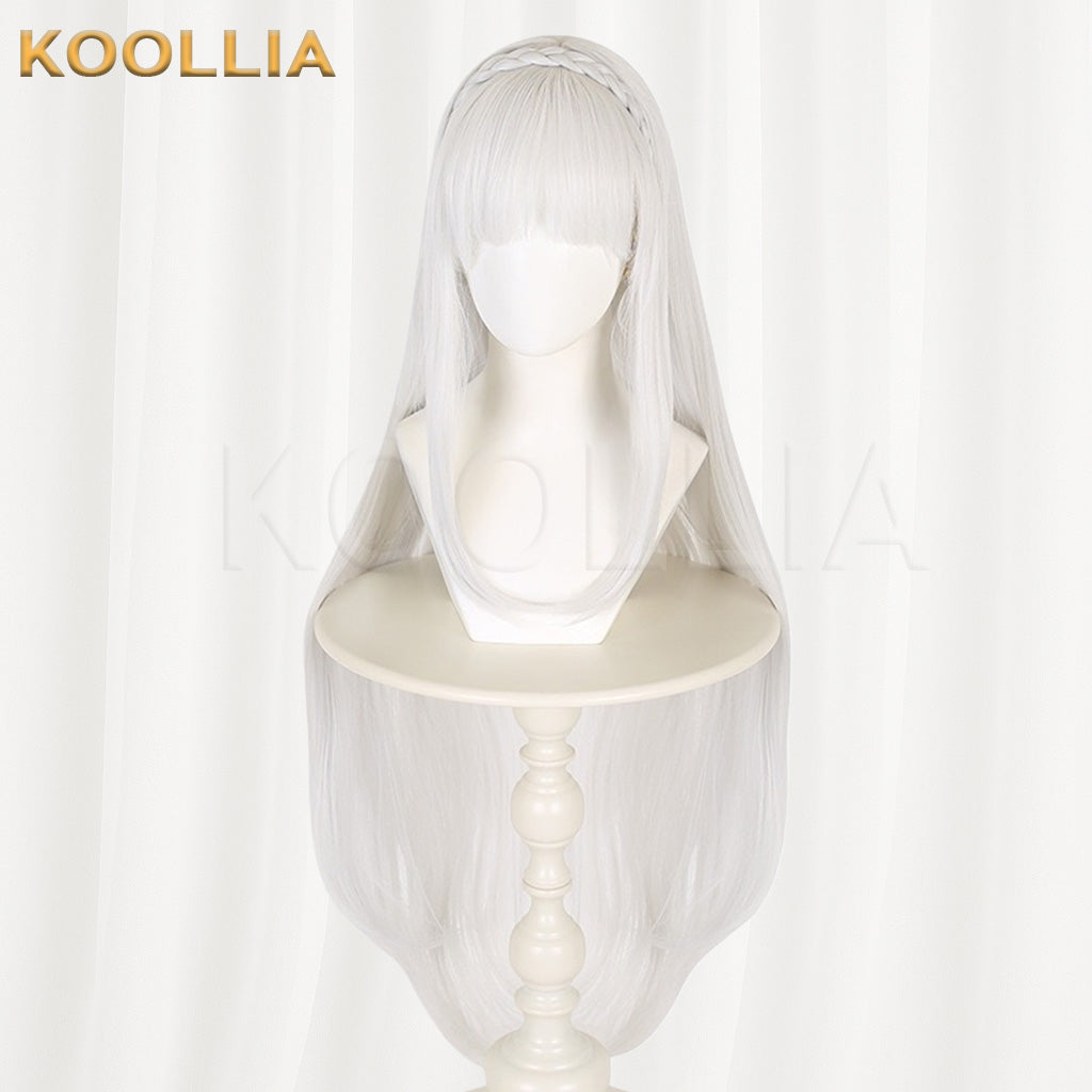 Re:Zero Emilia Silvery White Basic Wig