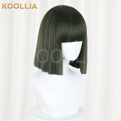 Spirited Away Haku Solid Dark Green Basic Wig