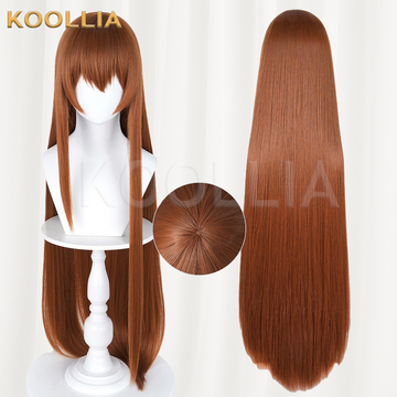 Steins;Gate Makise Kurisu Solid Warm Brown Basic Wig Multi-angle Display by koollia