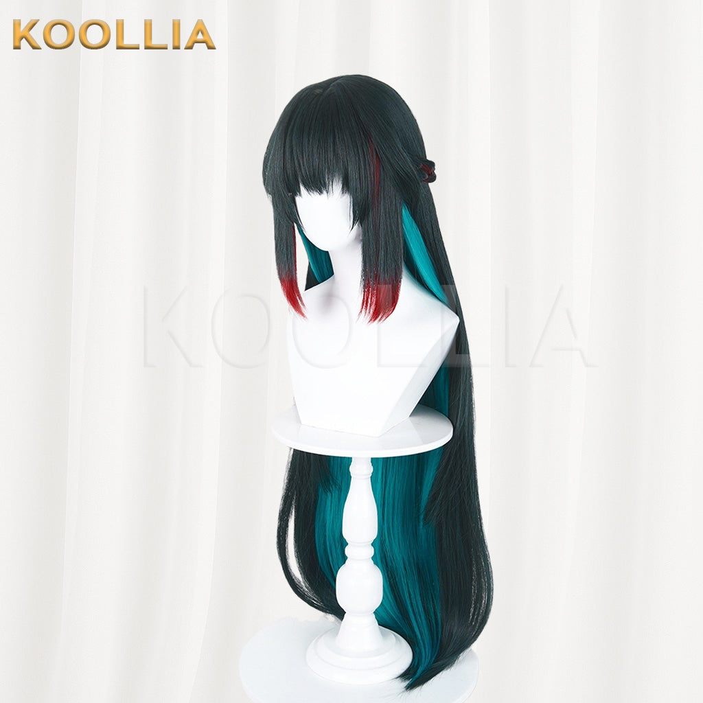 Arknights Endfield Zhuang Fangyi Ink Green Lake Blue Gradient Extra Long Hair Basic Wig