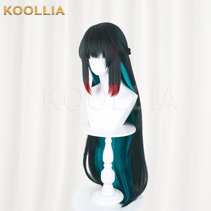 Arknights Endfield Zhuang Fangyi Ink Green Lake Blue Gradient Extra Long Hair Basic Wig