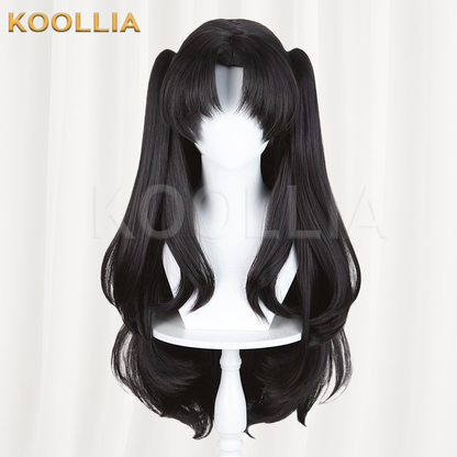 Honkai: Star Rail Rin Tohsaka Solid Matte Black Basic Wig