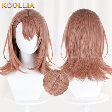 Project SEKAI Hanazono Shiho Pink Brown Short Basic Wig Multi-angle Display by koollia