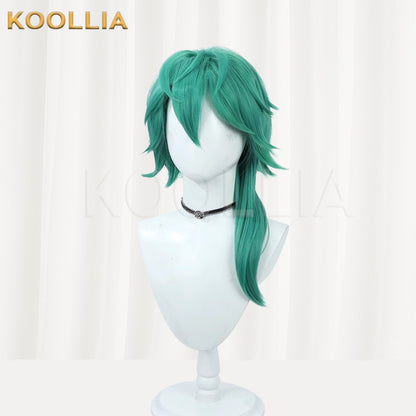 League of Legends & Heartsteel Ezreal Emerald Green Multi-Layered Spiky Basic Wig