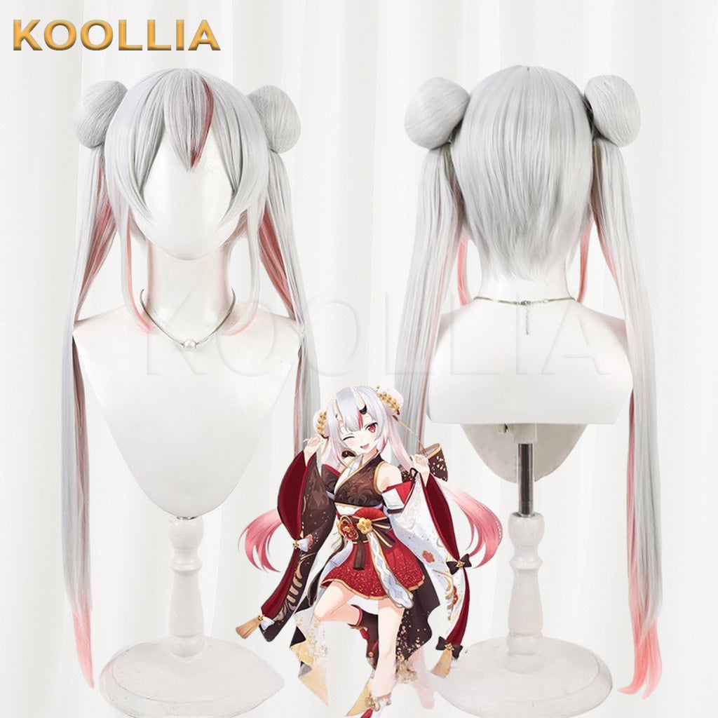 Hololive Nakiri Ayame Pink Gradient Basic Wig