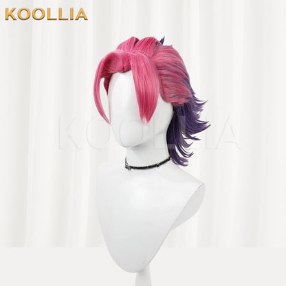 League of Legends & Heartsteel Kayn Pink Purple Two-Tone Layered Basic Wig
