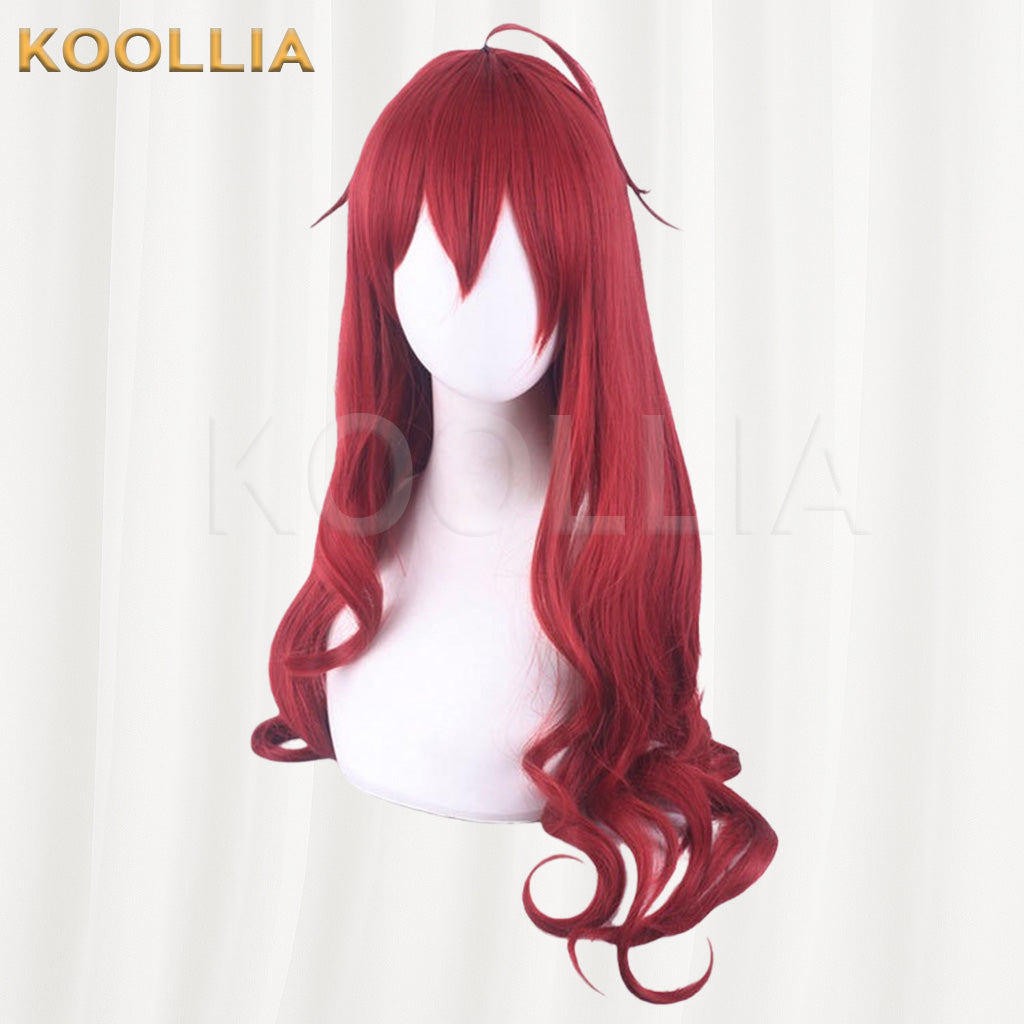 Mushoku Tensei Eris Boreas Greyrat Wine Red Long Wavy Cosplay Basic Wig
