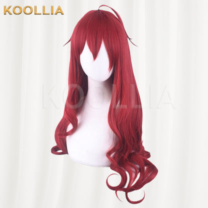Mushoku Tensei Eris Boreas Greyrat Wine Red Long Wavy Cosplay Basic Wig