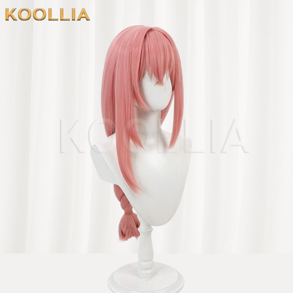 Zenless Zone Zero Tsukishiro Yanagi Light Pink Fluffy Single Braid Basic Wig