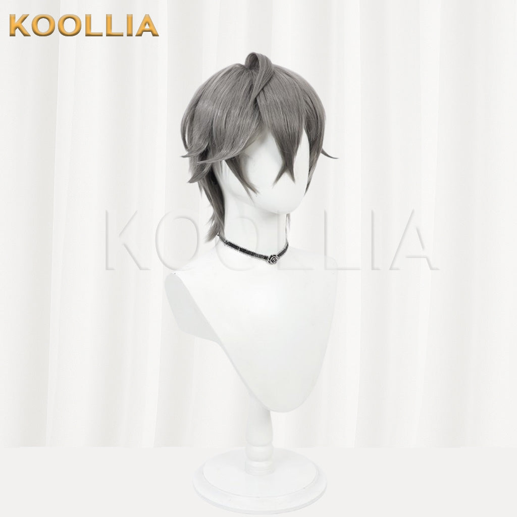 Zenless Zone Zero Protagonist Zhe Dark Gray Textured Spiky Short Basic Wig