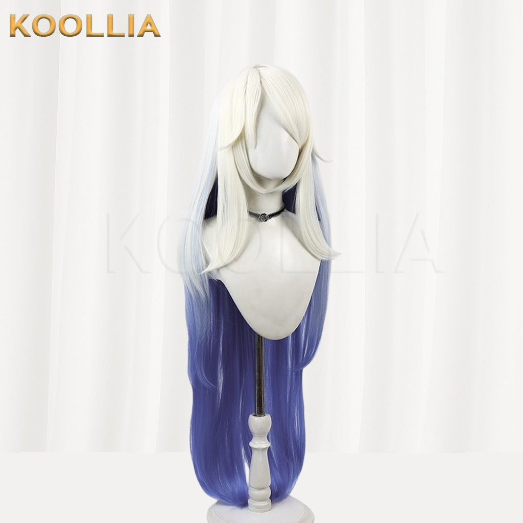 Hazbin Hotel Emily White to Blue Gradient Basic Wig