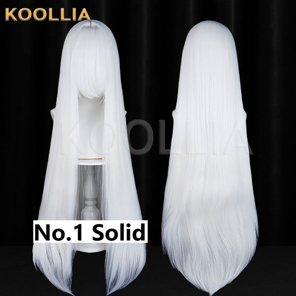 All-purpose 100cm Middle-Part Mantis Bangs Long Straight Wig with Realistic Large Scalp