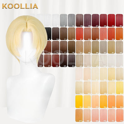All-purpose 30cm High Temp Basic Wig - Thick Middle Part Short Cut