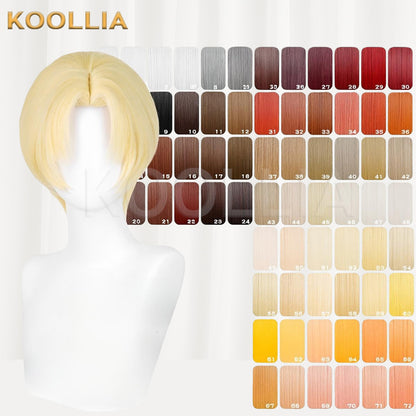 All-purpose 30cm High Temp Basic Wig - Thick Middle Part Short Cut