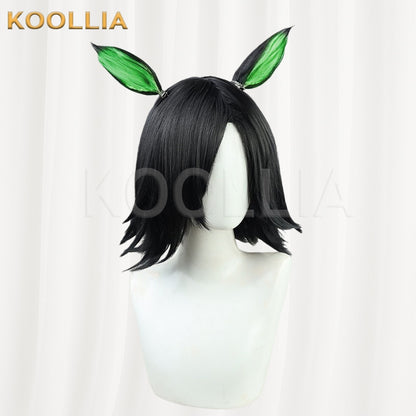Umamusume Pretty Derby Winning Ticket Pure Black Medium Short Hair Basic Wig