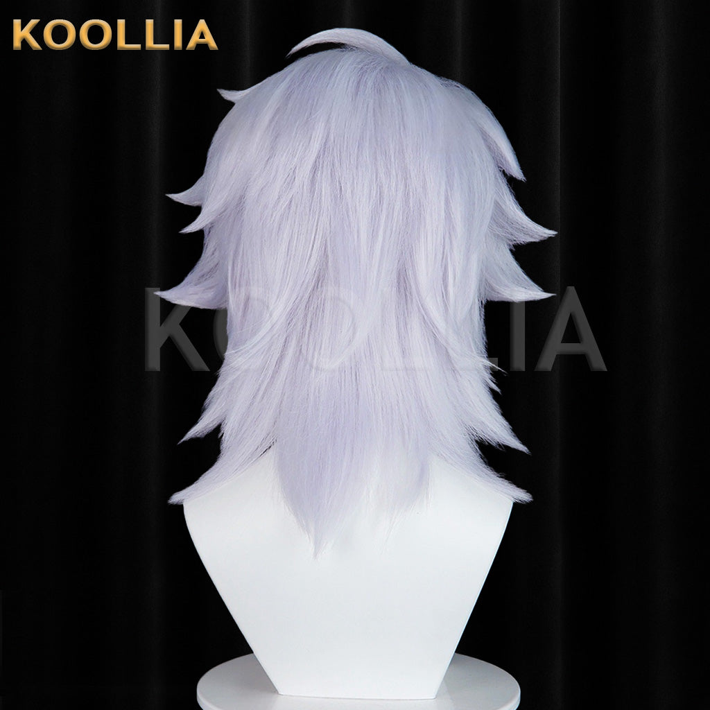 Roco Kingdom Enzo Mixed Silver Purple Flip-up Basic Wig