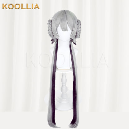 Virtual Singer Luo Tianyi(Armed Girl) Long Grey Hair Basic Wig
