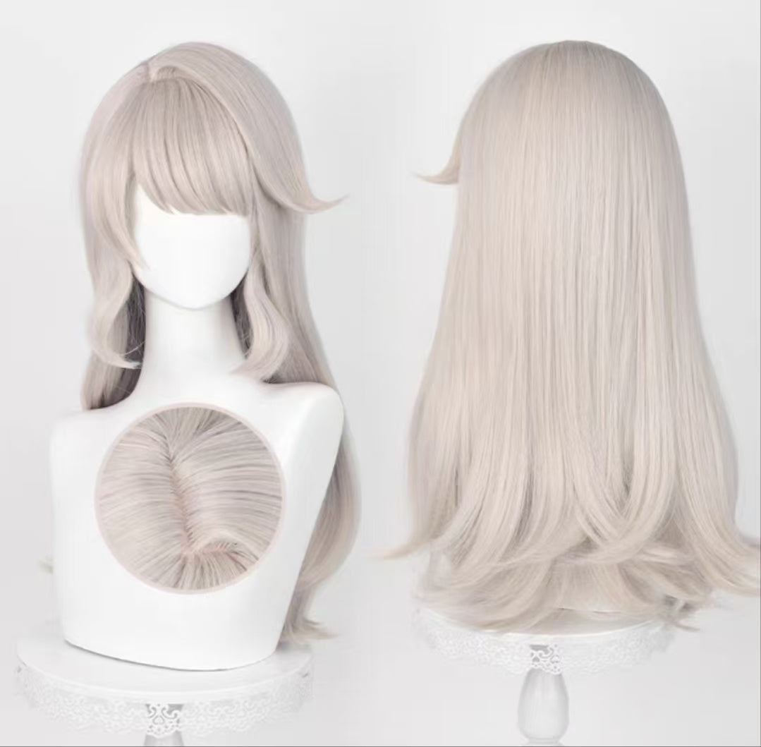 Genshin Impact Lynette Long Silver Hair Basic Wig