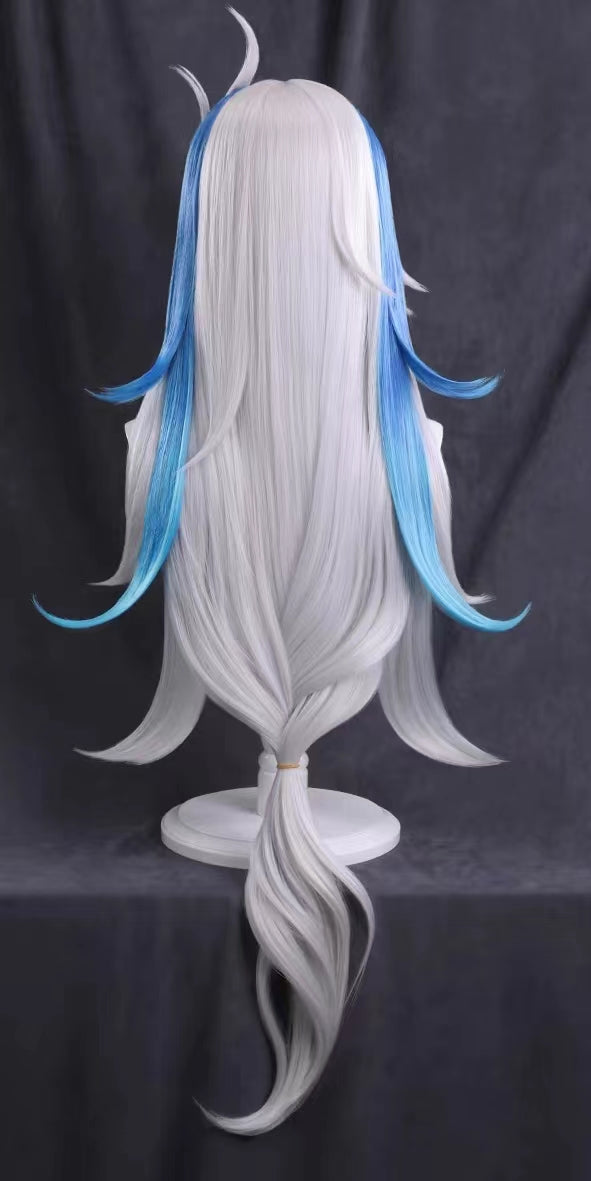 Gebshin Impact Neuvollite Long [Grey, White] Hair Basic Wig