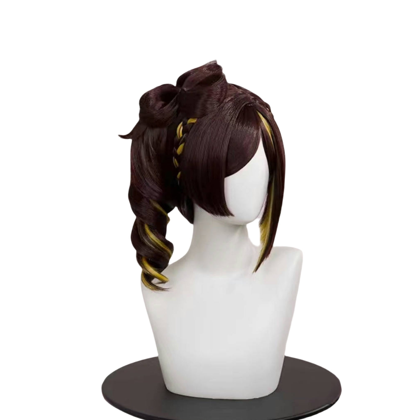 Genshin Impact Chiori Lange braune Haare Basic Perücke