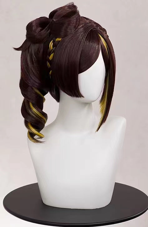 Genshin Impact Chiori Long Brown Hair Basic Wig