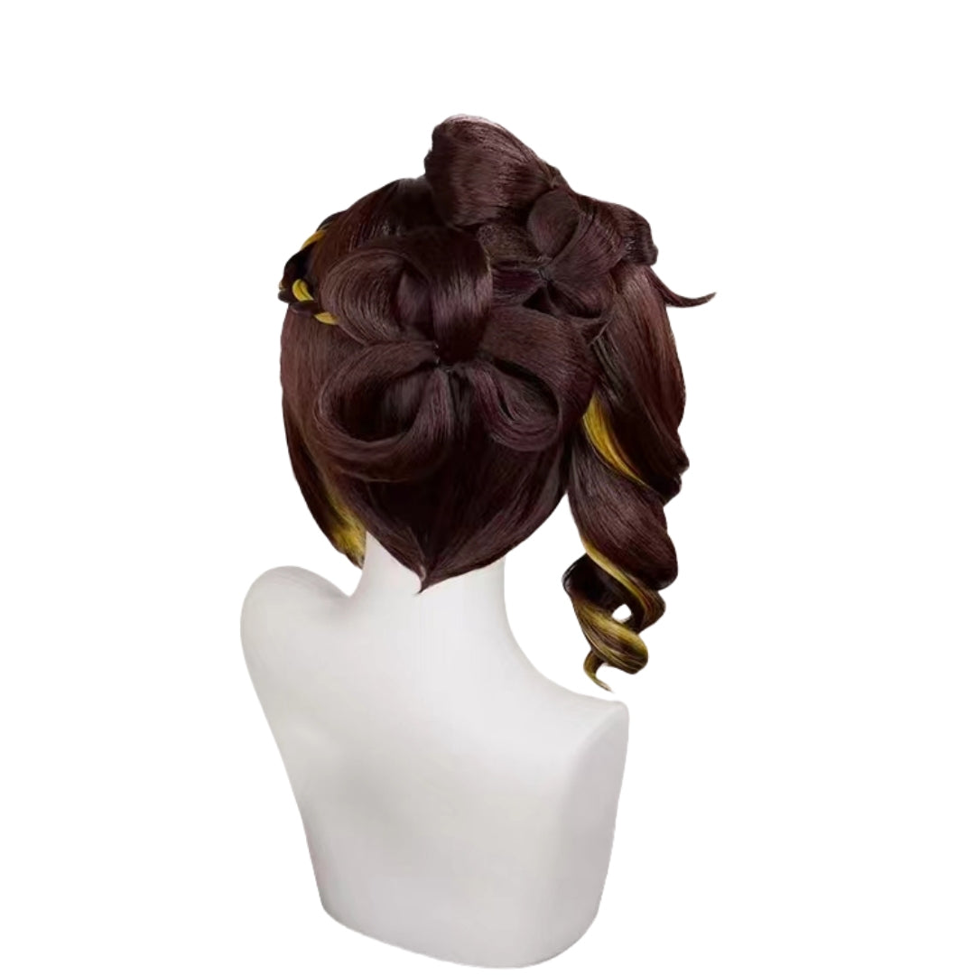 Genshin Impact Chiori Lange braune Haare Basic Perücke