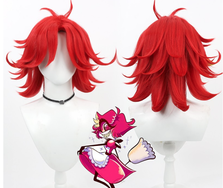 Hazbin Hotel Niffty Shortb Red Hair Basic Wig